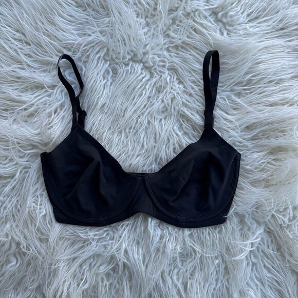 Skims Fits Everybody Unlined Demi Bra Onyx Size 32DDD - Picture 1 of 9